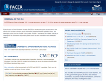 Tablet Screenshot of pacer.gov